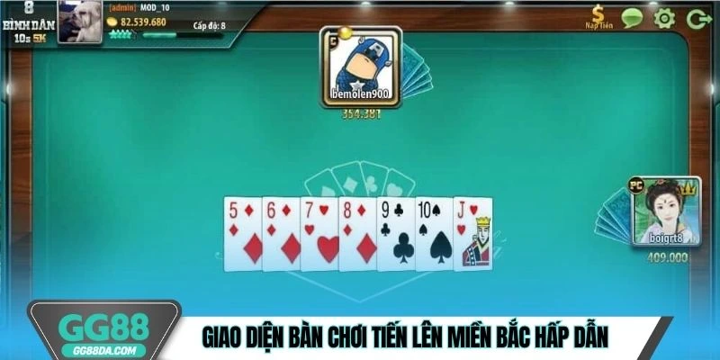  Giao diện bàn chơi Tiến Lên Miền Bắc hấp dẫn, cuốn hút